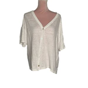 HALSTON 100% linen blouse.‎